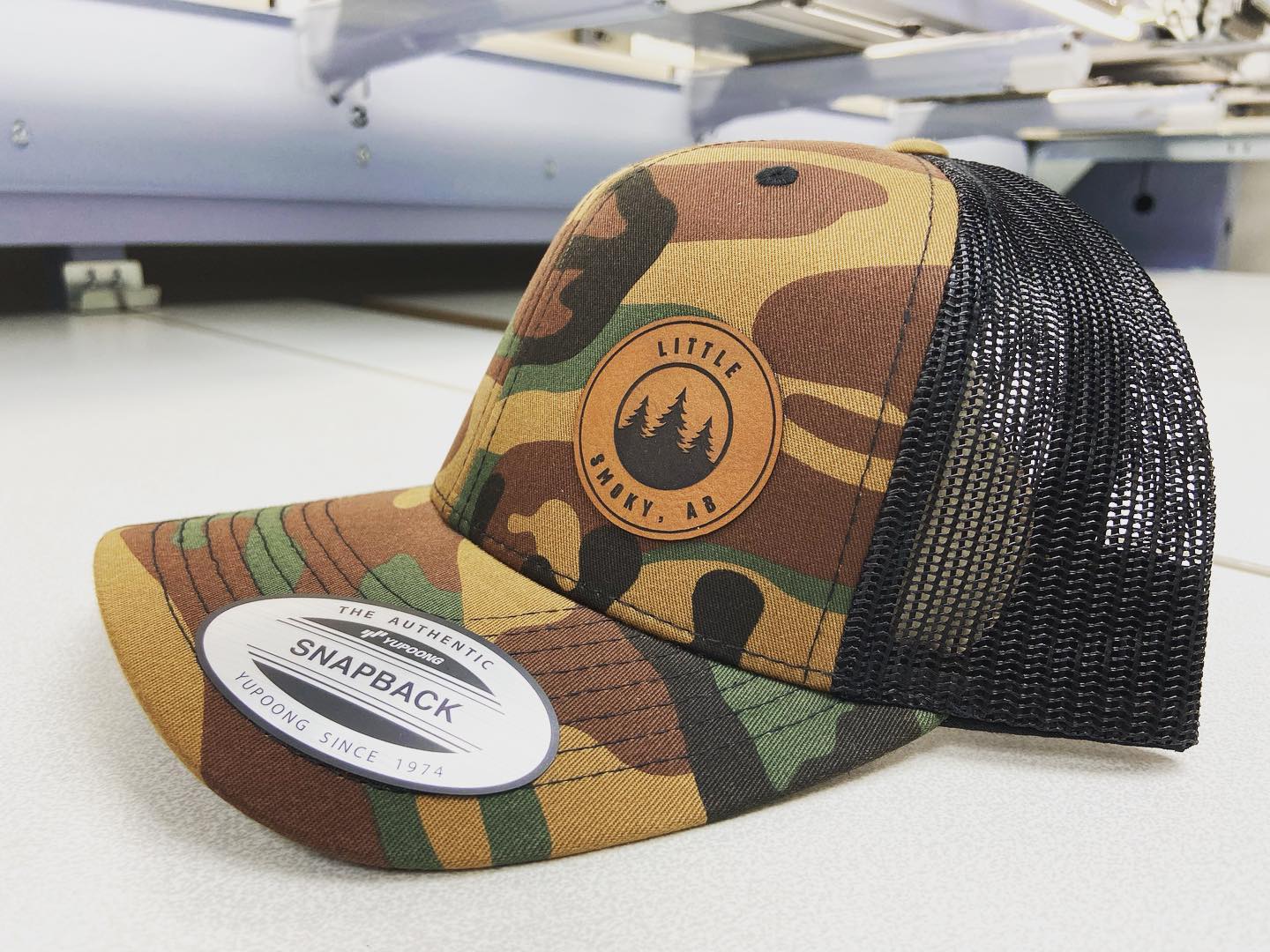6606T Snapback with Side Panel Leather Patch
