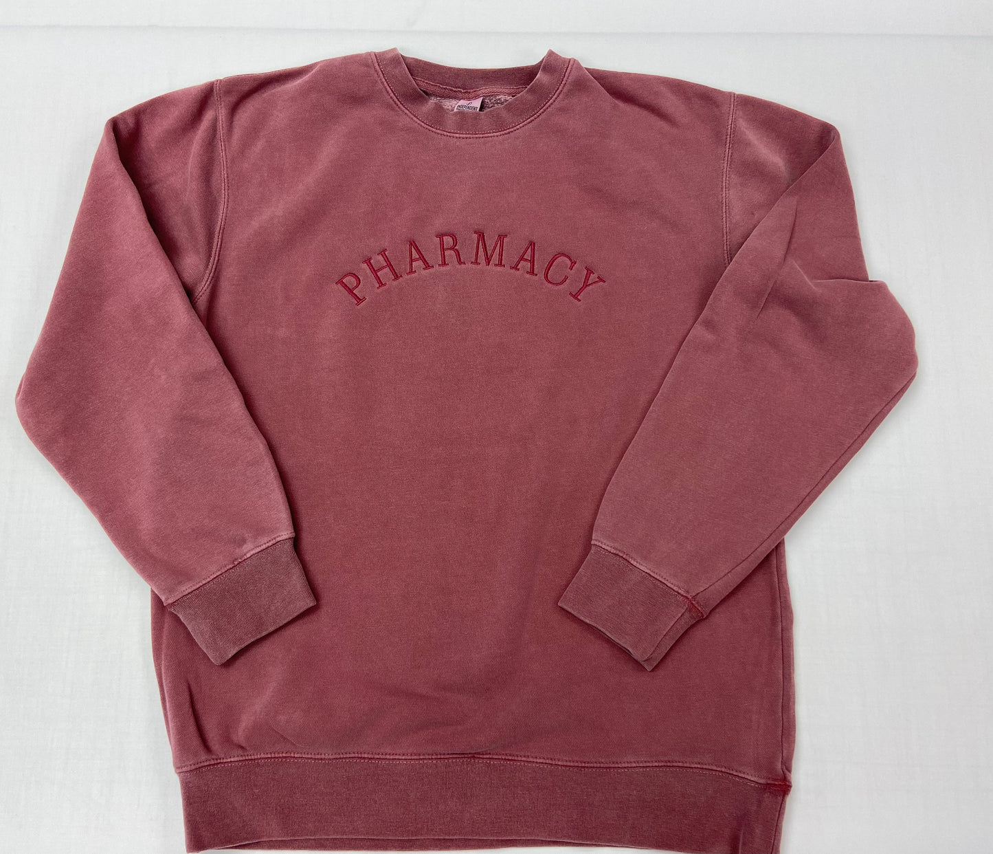 Pharmacy Embroidered Crewneck | Maroon