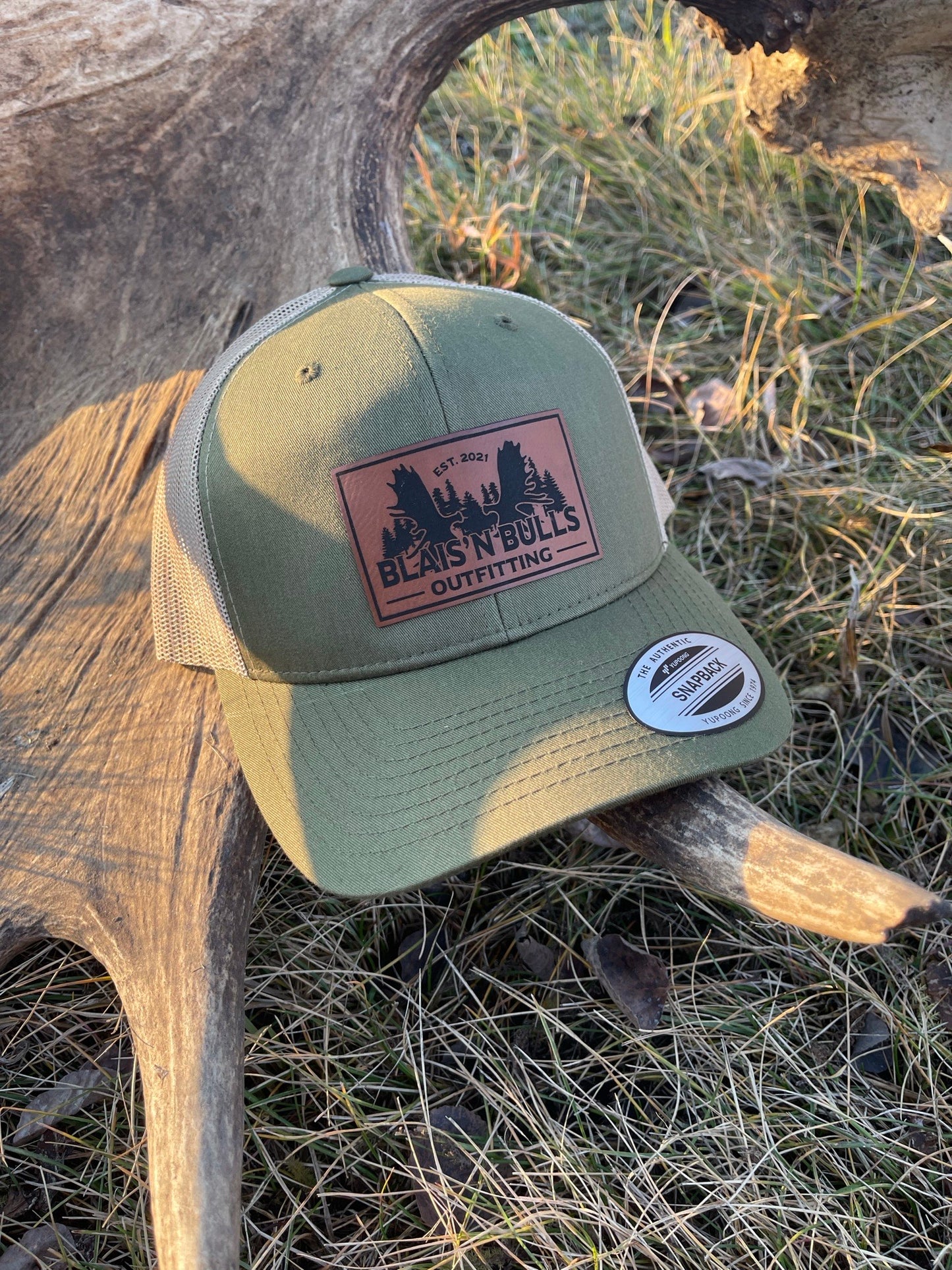 6606T Moss/Khaki Hat with Patch