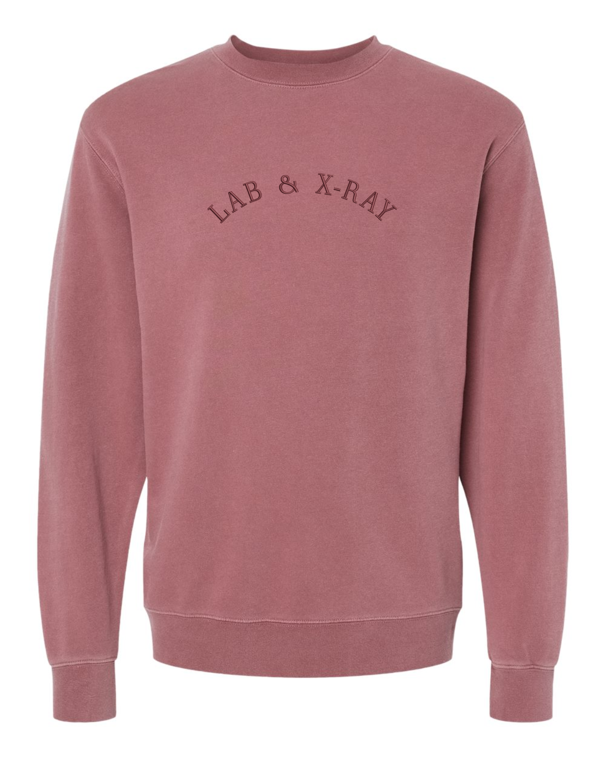 Lab & X-Ray Embroidered Crewneck | Maroon