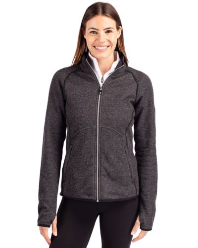 LCO00059 Cutter & Buck Mainsail Sweater-Knit Full Zip Jacket