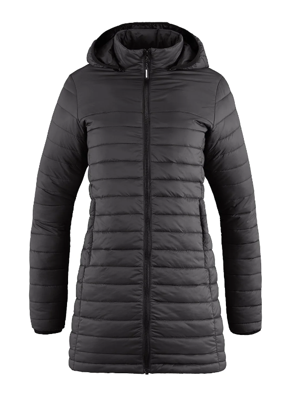 L00903 - Glacier Bay - Ladies Full Length Puffy Jacket w/ Detachable Hood