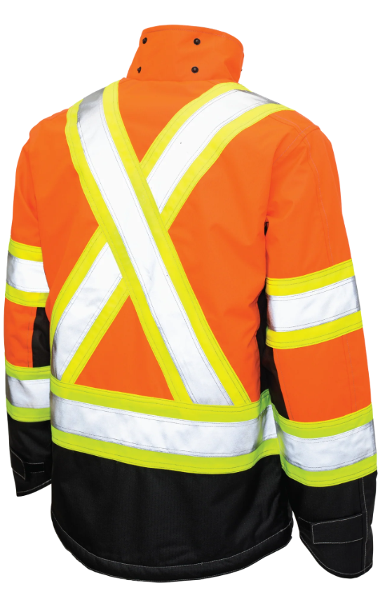 S245 - Ripstop Fleece-Lined Safety Jacket Orange Medium