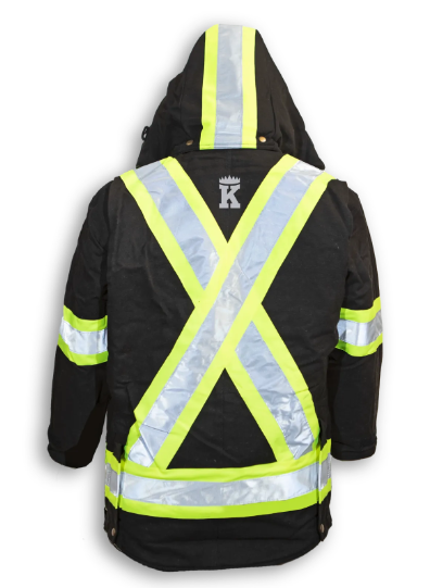 BK461 Black 100% Cotton Duck Safety Jacket With Quilt Lining