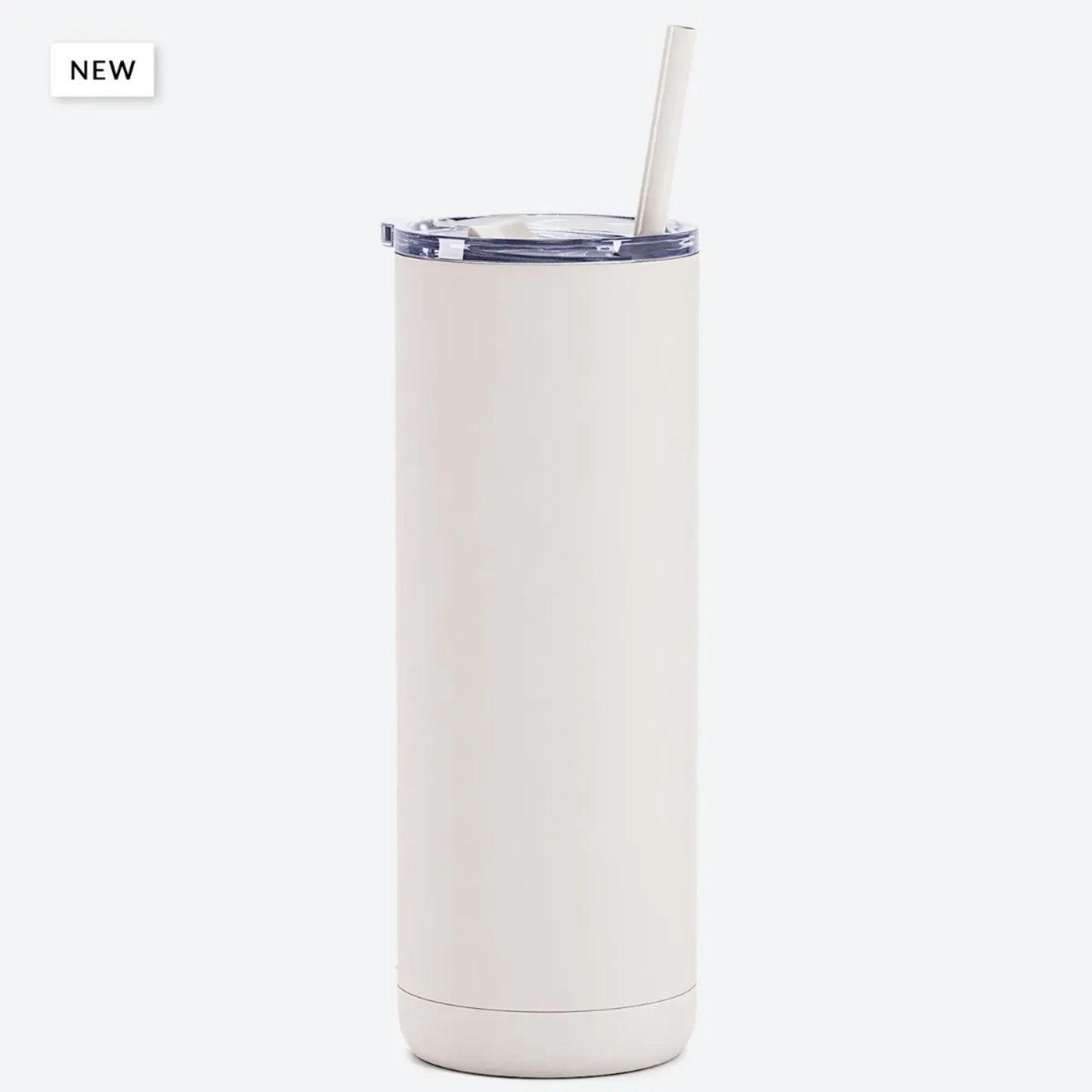 20 oz Soft Matte Skinny Stainless Steel Bottle | White Onyx
