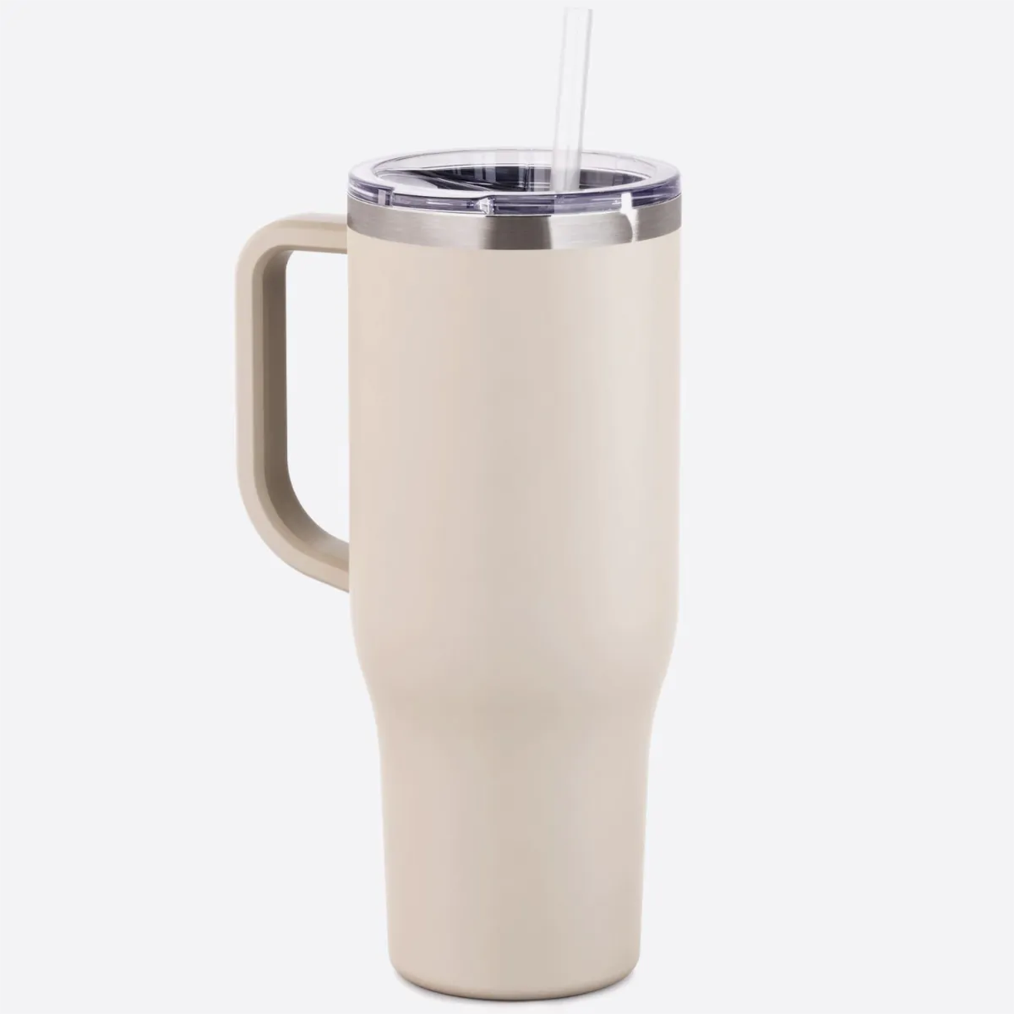 40 Oz Tumbler with Handle | White Onyx