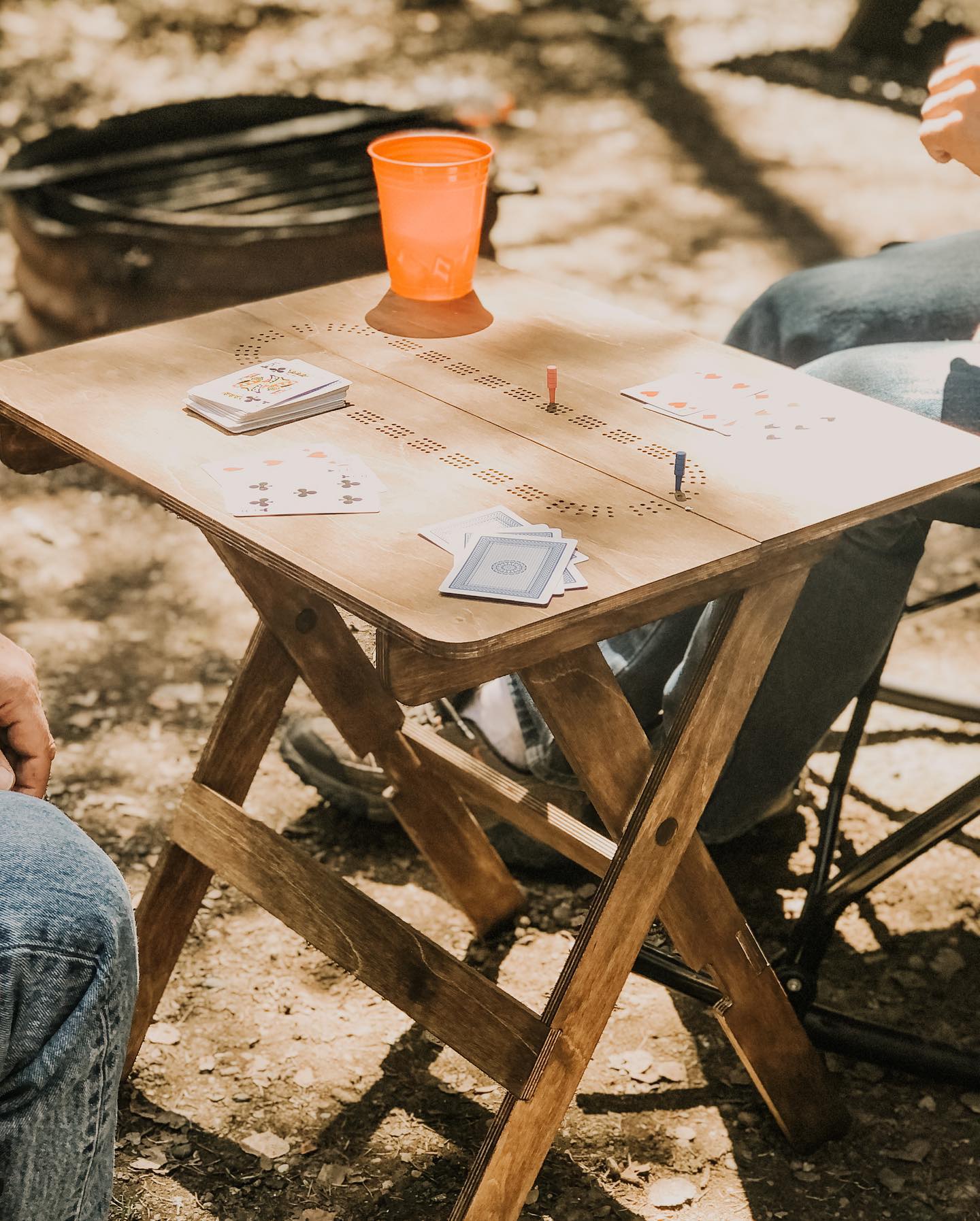 Stained Cribbage Table