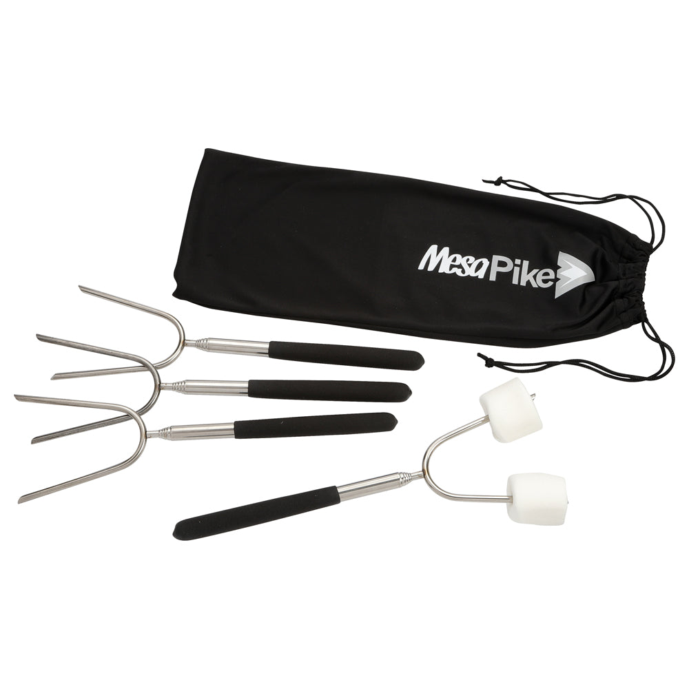 Extendable 34" Roasting Sticks with Carrying Case