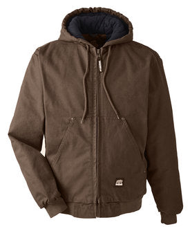 Berne Men's Highland Washed Cotton Duck Hooded Jacket, HJ375