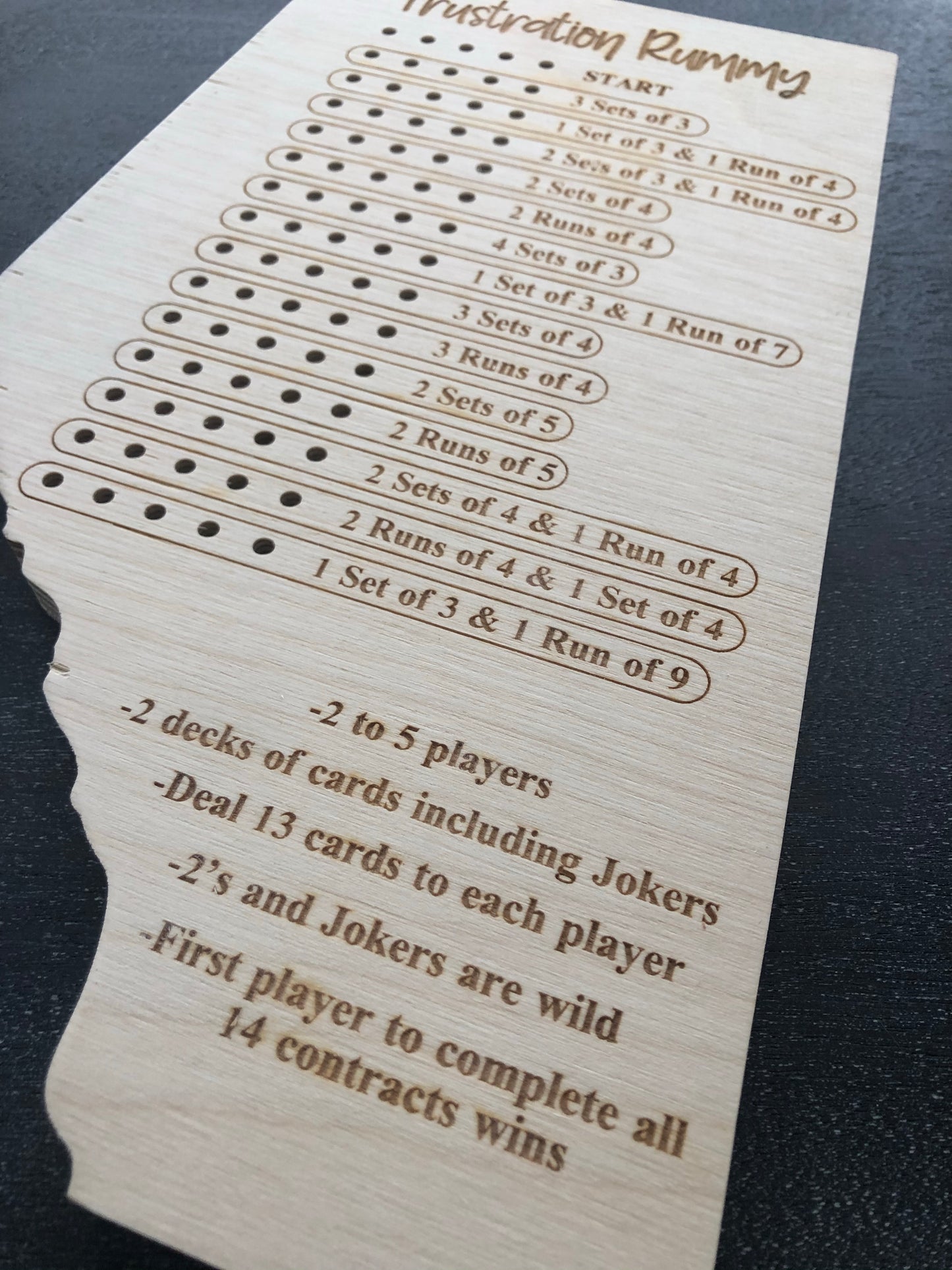 Alberta Shaped Frustration Rummy Board Game