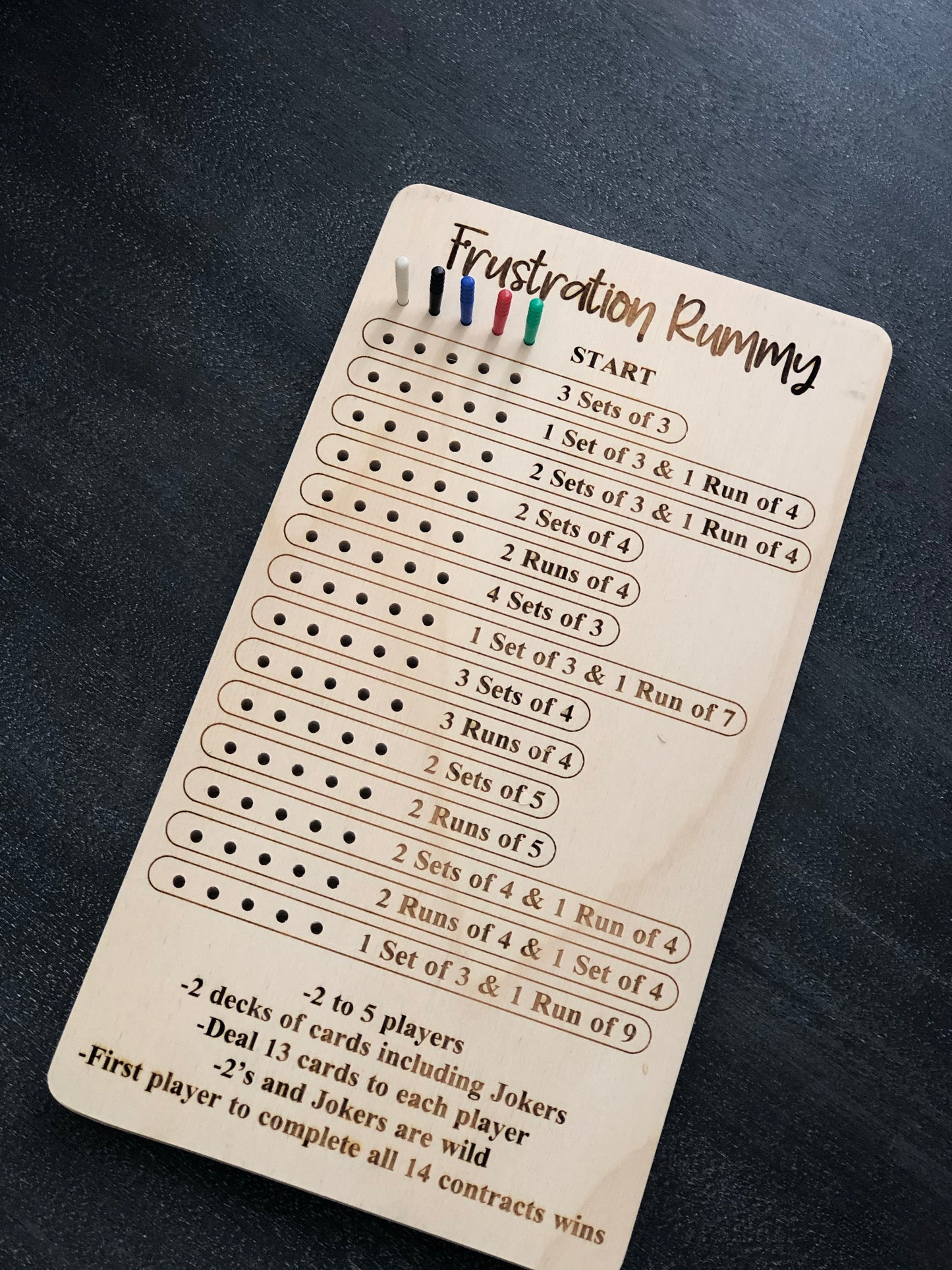 Frustration Rummy Board Game