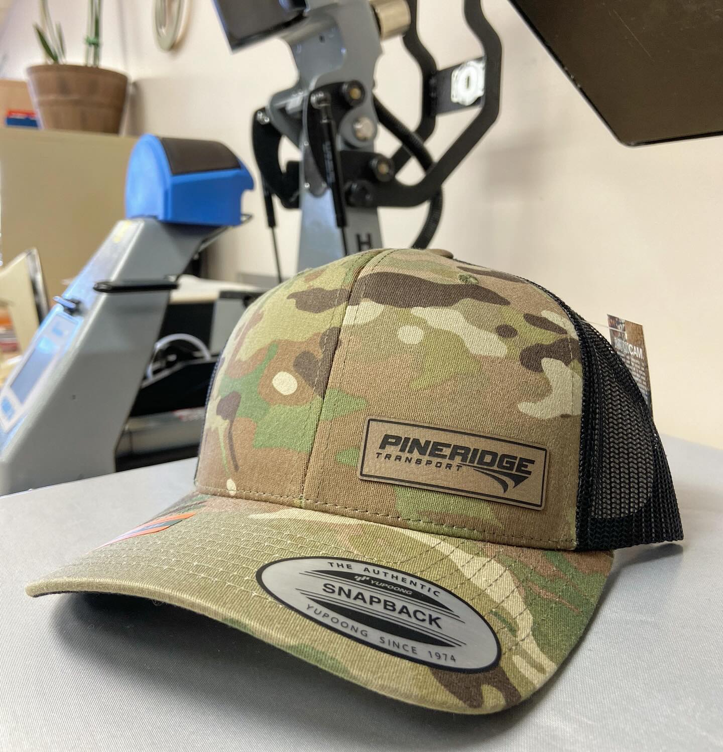 6606T Snapback with Faux Leather Patch