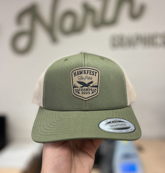 6606T Snapback with Faux Leather Patch
