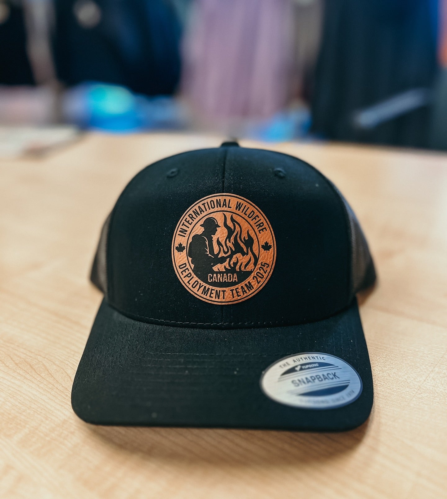 6606T Snapback with Faux Leather Patch