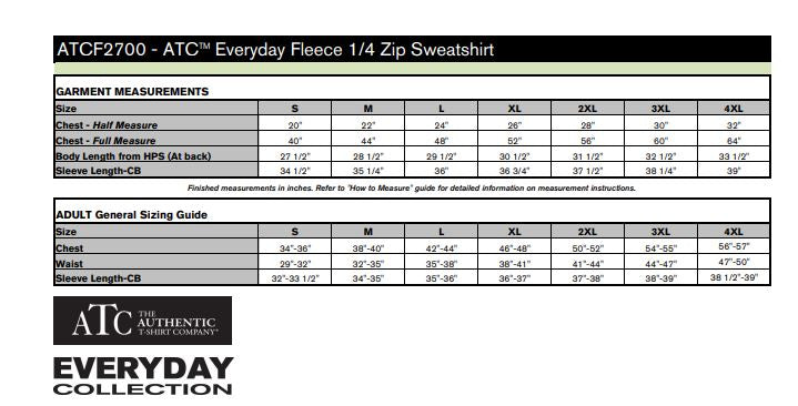 ATC™ EVERYDAY FLEECE 1/4 ZIP SWEATSHIRT. ATCF2700
