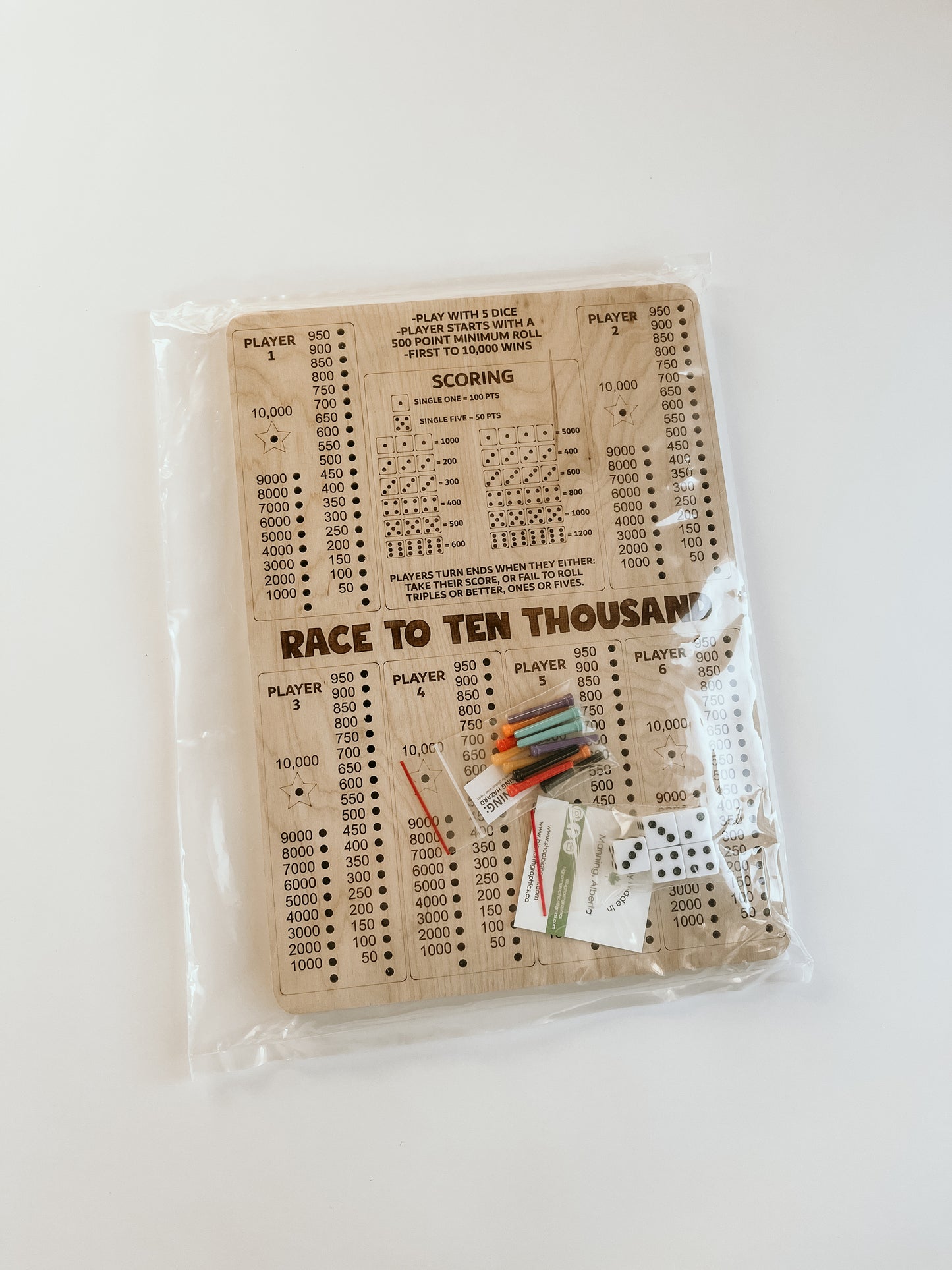 Canadian Made - Dice Game - Race to Ten Thousand Board Game