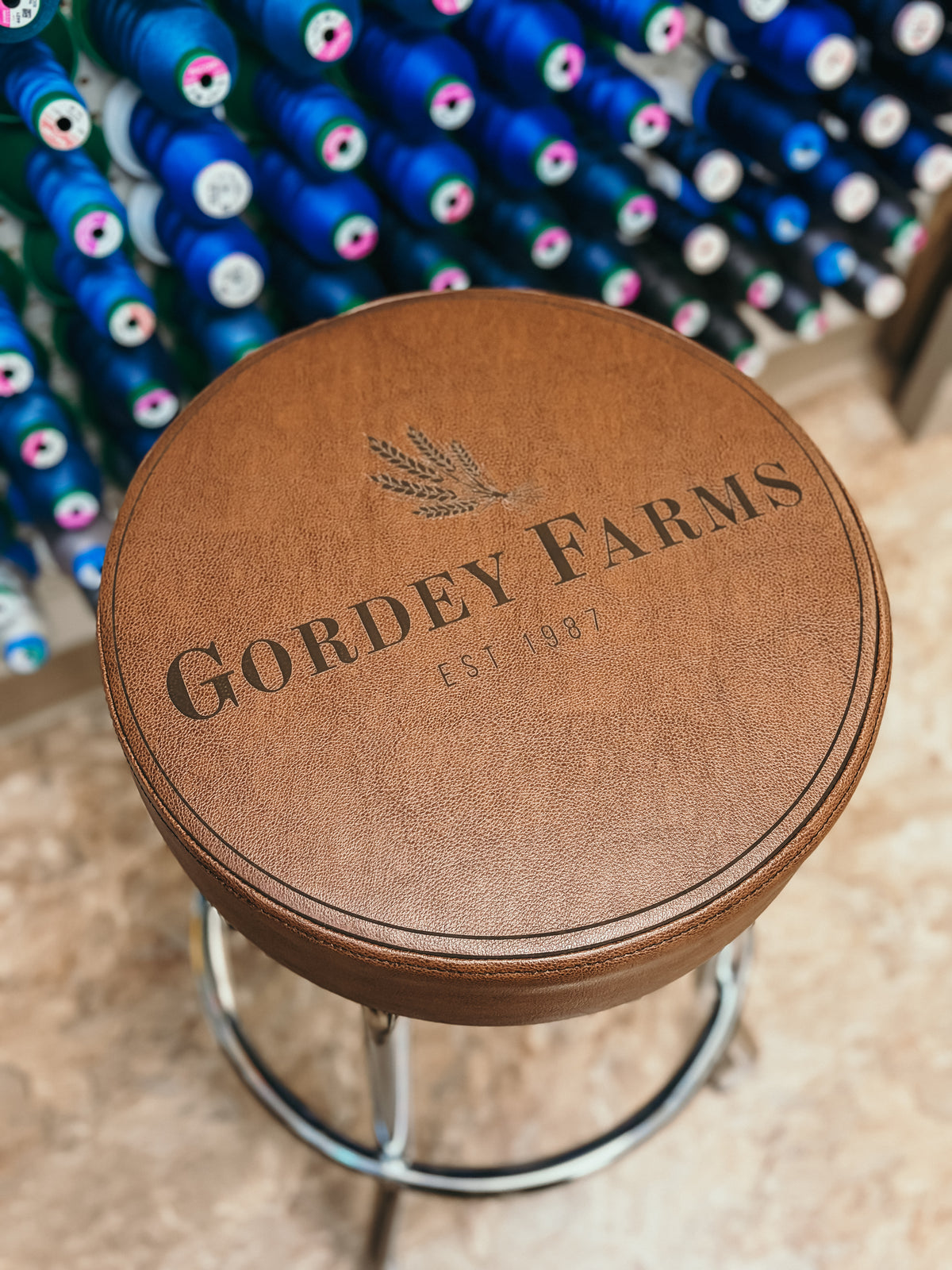 Custom Printed Barstools - Chrome Base