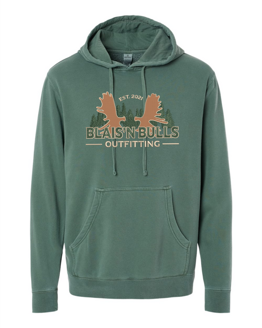 Alpine Green Hoodie with Embroidered BnB logo