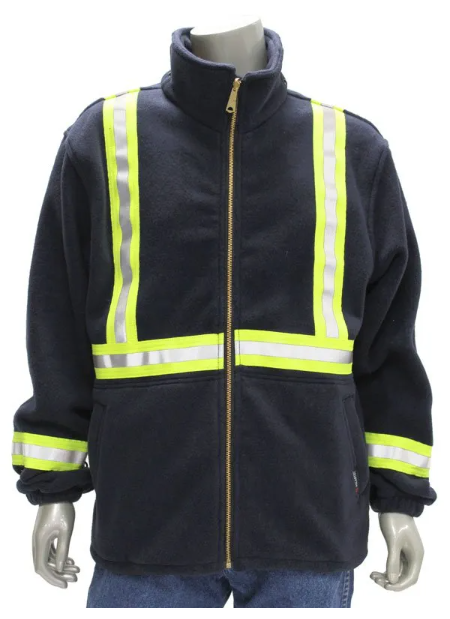 FR / AR High Visibility Fleece Jacket 11.4 oz FR Polar Fleece 56MX11PF