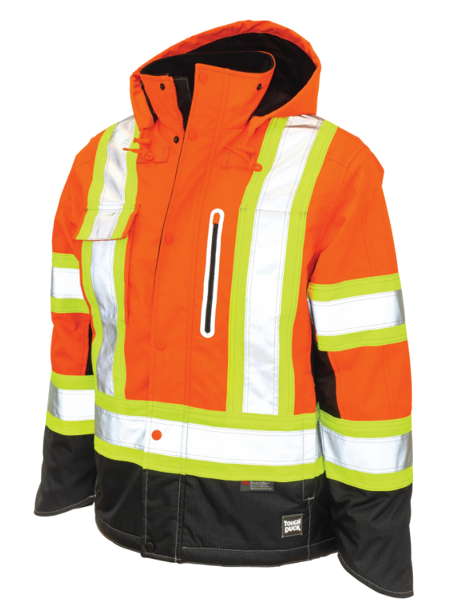 S245 - Ripstop Fleece-Lined Safety Jacket Orange Medium