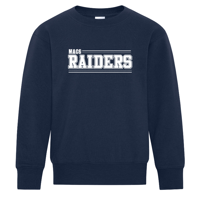NAVY EVERYDAY FLEECE CREWNECK YOUTH SWEATSHIRT. ATCY2400