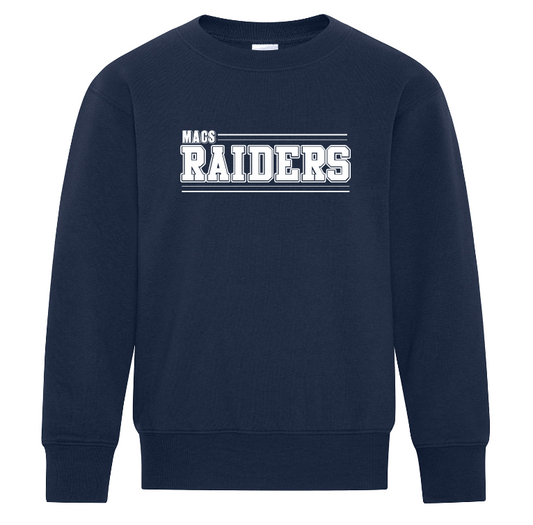 NAVY EVERYDAY FLEECE CREWNECK YOUTH SWEATSHIRT. ATCY2400
