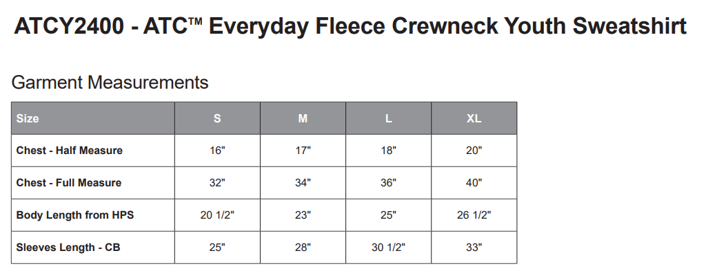 HEATHER GREY EVERYDAY FLEECE CREWNECK YOUTH SWEATSHIRT. ATCY2400