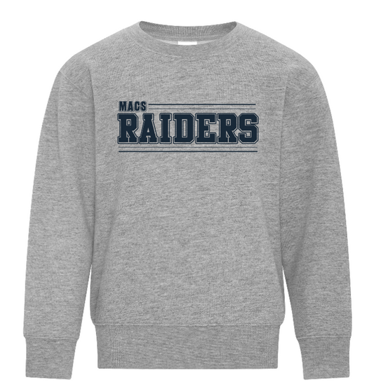 HEATHER GREY EVERYDAY FLEECE CREWNECK YOUTH SWEATSHIRT. ATCY2400
