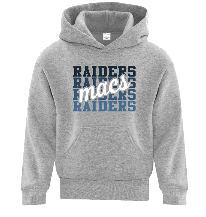 HEATHER GREY EVERYDAY FLEECE YOUTH HOODIE. ATCY2500