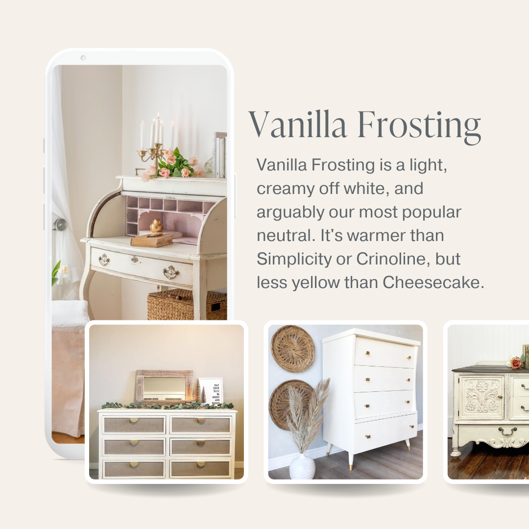 Vanilla Frosting -Chalk Style Paint for Furniture/Home Decor