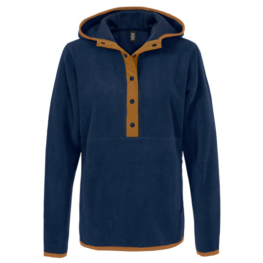 Hooded 1/4 button-down sweatshirt #100L85W