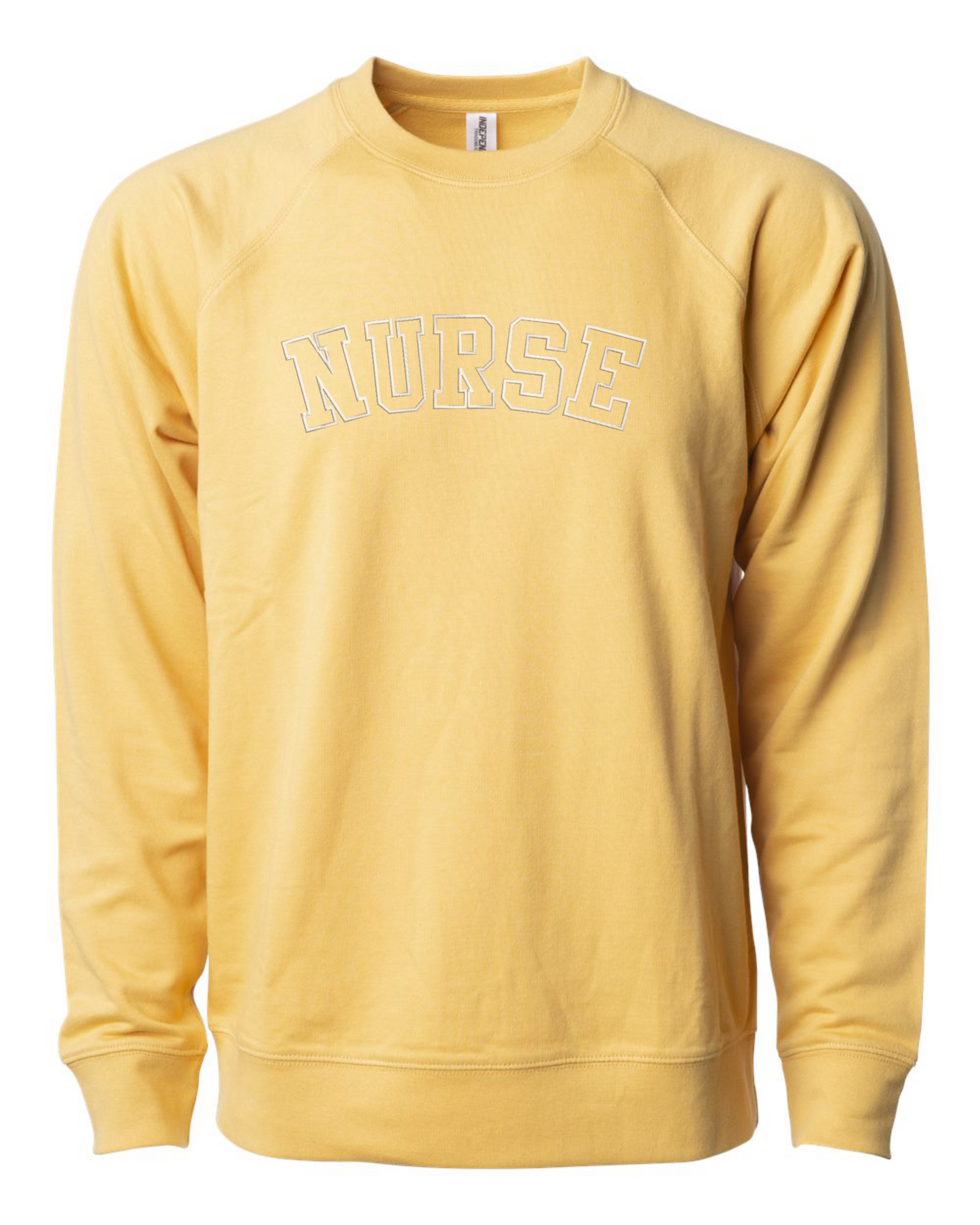 Harvest Gold Stylish and Comfortable Embroidered Nurse Crewneck: Perfect for Healthcare Professionals Active