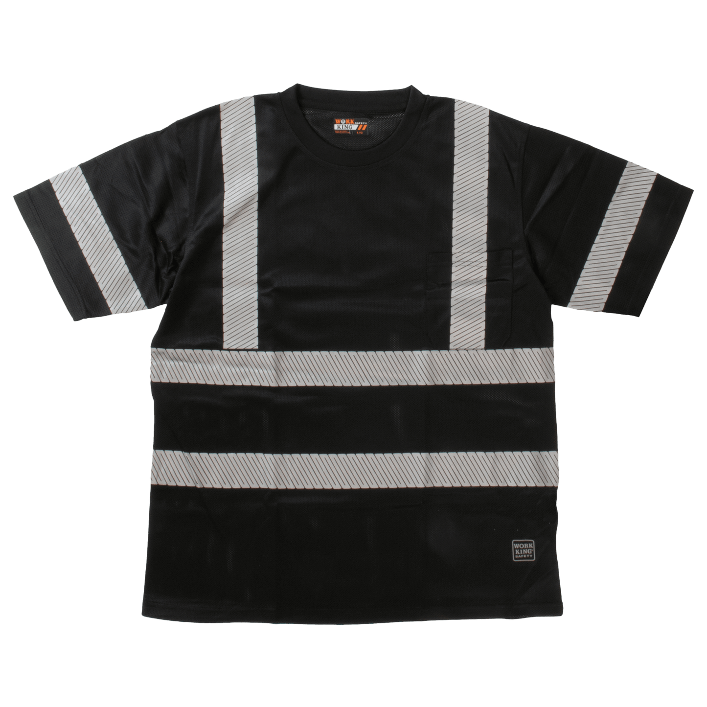 Short Sleeve Safety T-Shirt with Segmented Stripes, ST07