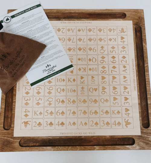 Handmade Sequence Game Board