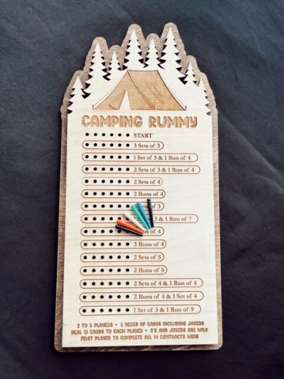 Camping Rummy Board